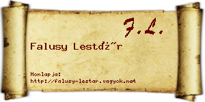 Falusy Lestár névjegykártya